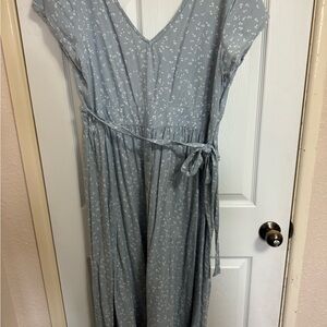 a.n.a Light Blue Floral Dress